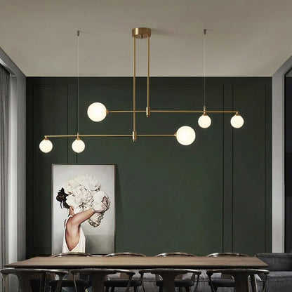 Nordic G9 gold chandelier Led Glass Ball