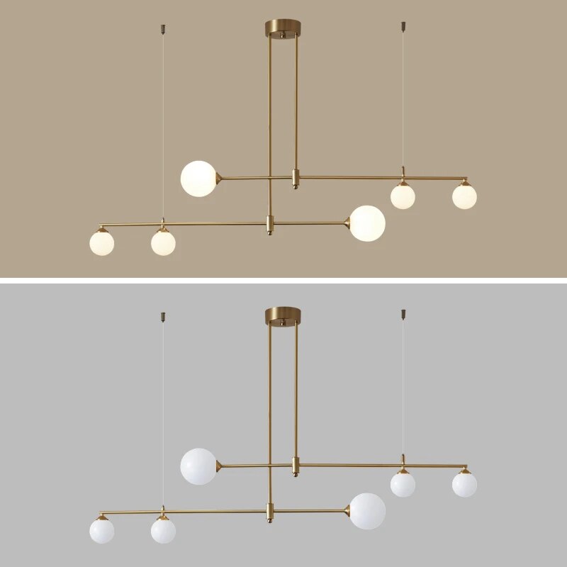 Nordic G9 gold chandelier Led Glass Ball