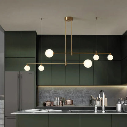 Nordic G9 gold chandelier Led Glass Ball