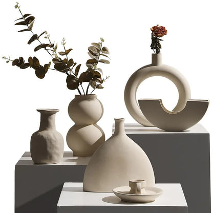 Vase Home Decor Flowers Vase Nordic Ceramic Flower